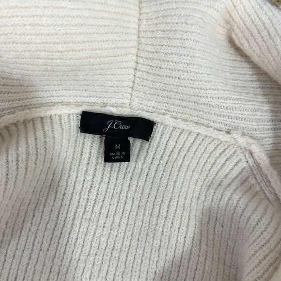 J. CREW Double Breasted Wool Blend Cardigan Coat In Cream Size M - Picture 6 of 11